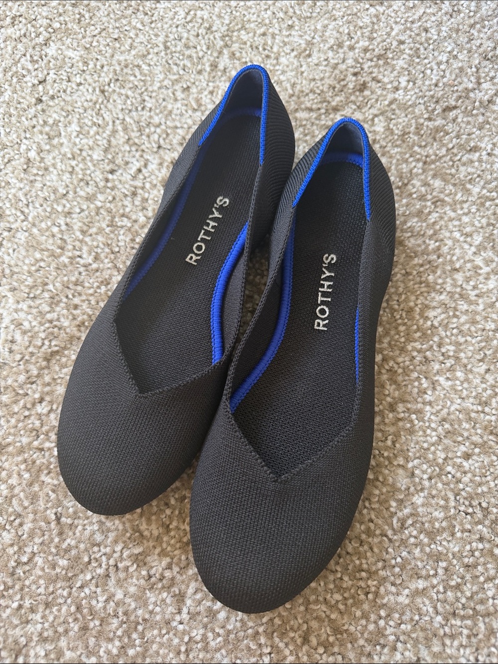 Rothy's Black Knit Ballet Flats